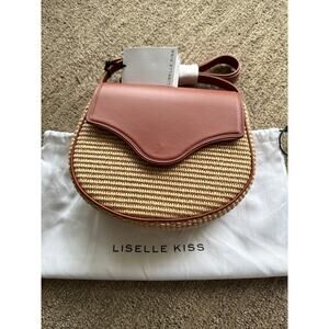New with‎ Tag Liselle Kiss Raffia & Leather Tan and Wheat Color Adjustable Strap